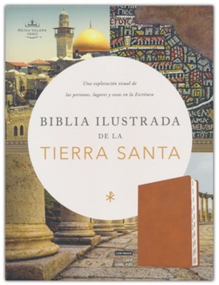 Biblia RVR60 Ilustrada de la Tierra Santa, Café Símil Piel con Indice