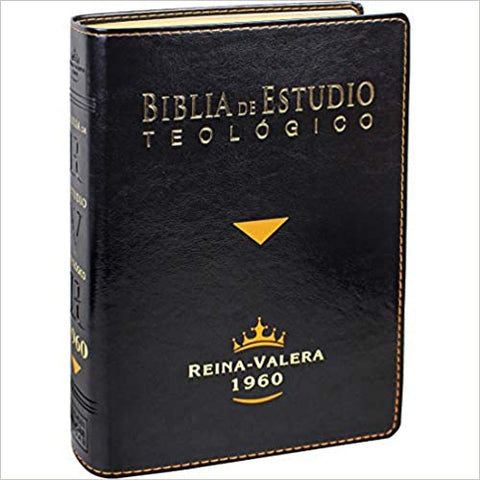 Biblia de Estudio Teológico Reina Valera 1960 Piel Fabricada Negro con Índice
