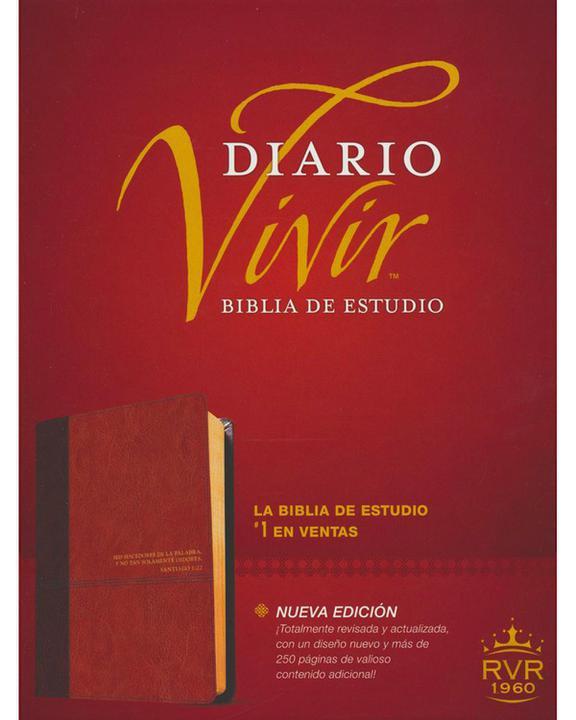 Biblia De Estudio Diario Vivir Rvr60 Cafe/Cafe Claro Nueva Edicion Con Indice