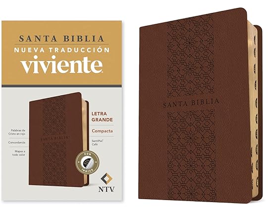 Biblia NTV Edición Compacta Letra Grande (SentiPiel, Café, Con Índice, Palabras de Jesus en Rojo)