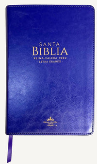 Biblia RV1960 Letra Grande Imitación Piel Lila Con Índice