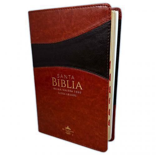 Biblia RVR1960 Tamano Manual Imitación Piel Color Cafe/Marron Con Índice
