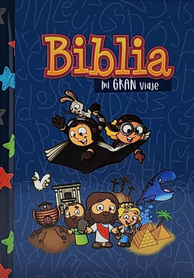 Biblia para Niños RVR60 Mi Gran Viaje Azul Tapa Dura