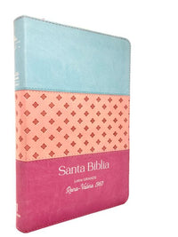 Biblia Rvr60 Letra Grande-Tamaño Manual Rosa/Azul/Lila Con Índice Y Cierre