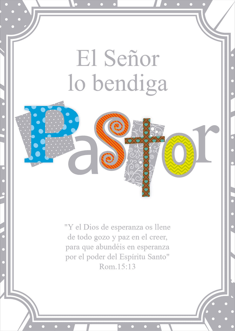 Tarjeta-El Señor lo bendiga Pastor-Romanos 15: 13