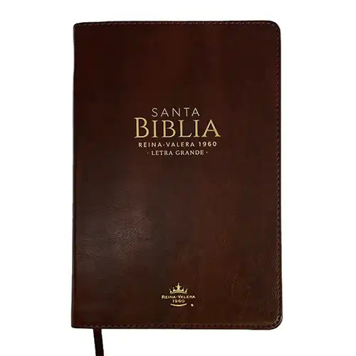 Biblia RVR60 Tamaño Manual Letra Grande, Imitación Piel Café con Índice