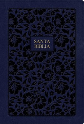 Biblia RVR60 letra grande tamaño manual edición especial, azul marino