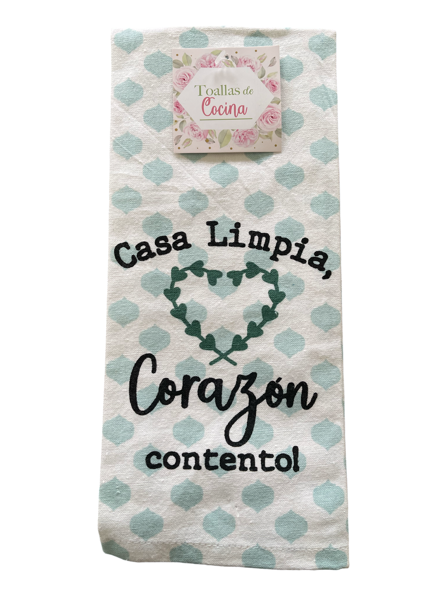 Toalla de Cocina-Casa Limpia, Corazón contento!