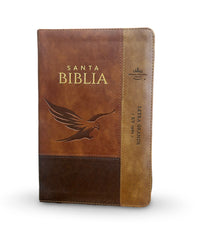 Biblia RVR60 Tamano Manual 12pts Cafe/Aguila con Cierre e Índice