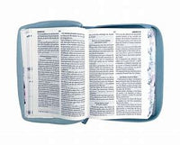 Biblia con Cierre Compacta 11 puntos RV1960 Con Canto Color Primaveral Azul Claro/ Con Indice