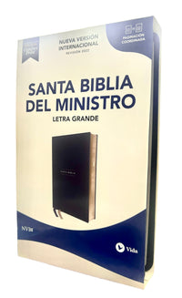 Santa Biblia del Ministro Nueva Versión Internacional  Leathersoft  Azul Marino Con Índice