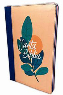 Biblia RVR60, con zipper, referencias, letra grande, imitation piel, Coral, Indice