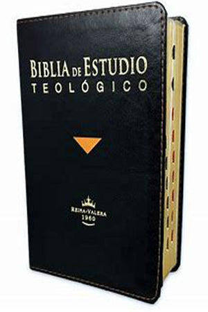 Biblia RV1960 de Estudio Teológico Tamano Manual, Imitación Piel Tamaño Manual Negro con Índice