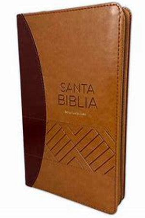 Biblia RVR60 Tamaño Manual Letra Grande Con Cierre y con Índice Café/Café