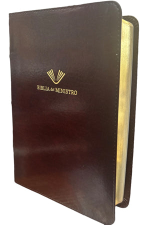 Biblia RVR60 del Ministro Edición Ampliada Caoba Imitación Piel