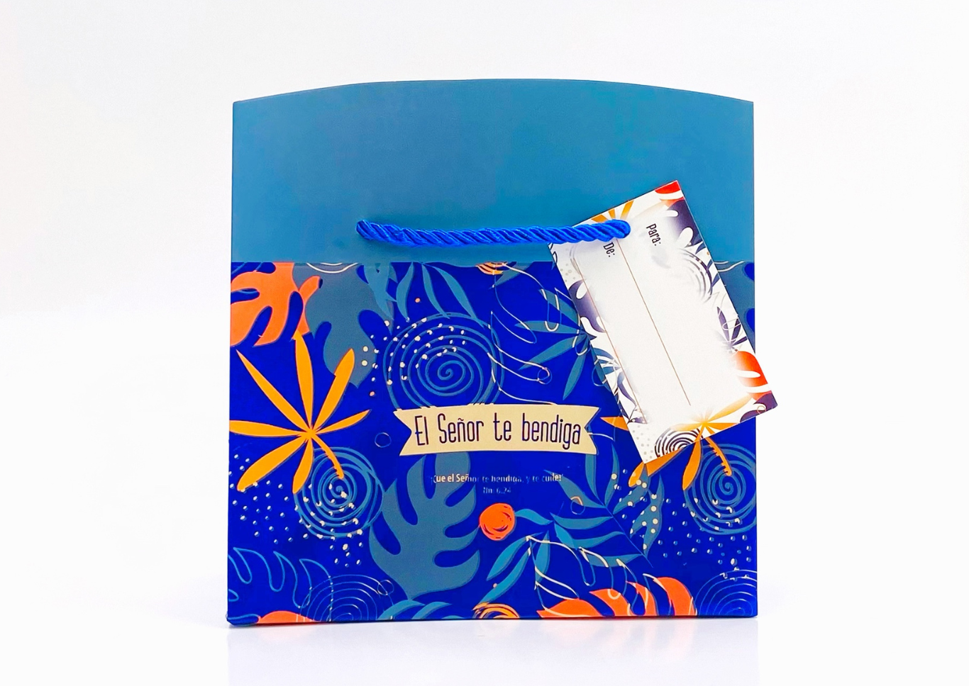 Bolsa Pequeña Tipo Caja Nehemias 6:24 Azul