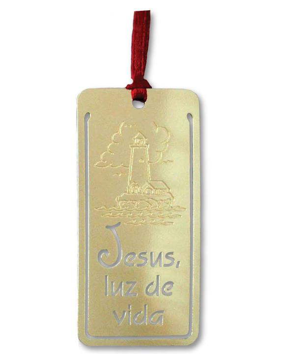 Separador Metalico Dorado "Jesus luz"