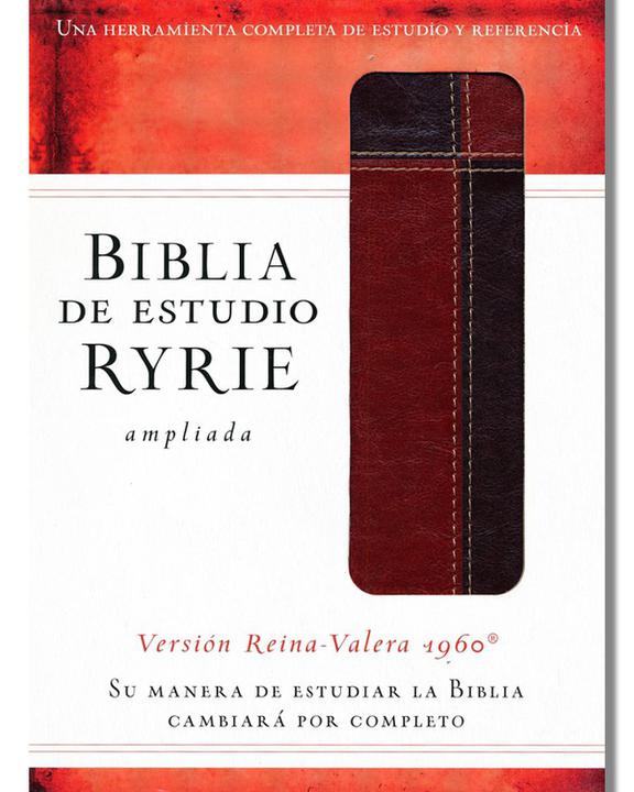 Biblia De Estudio Ryrie Ampliada Dos Tonos Marron Con Indice