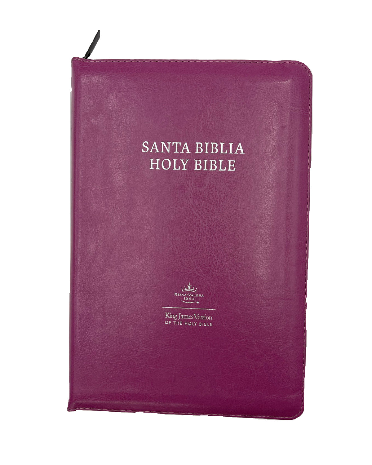 Biblia Bilingüe RVR60/KJV, Manual, Rosa, Imitación Piel, Con Zipper e Indice