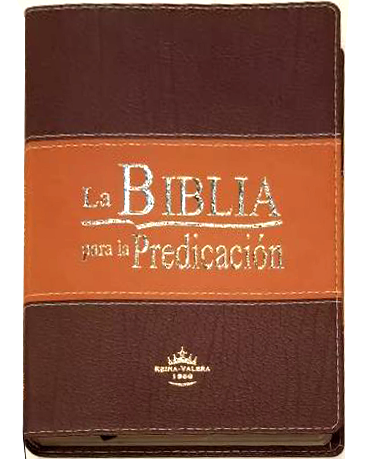 Biblia Rvr60 Para La Predicacion Piel Italiana Dos Tonos Cafe/Marron Con Indice