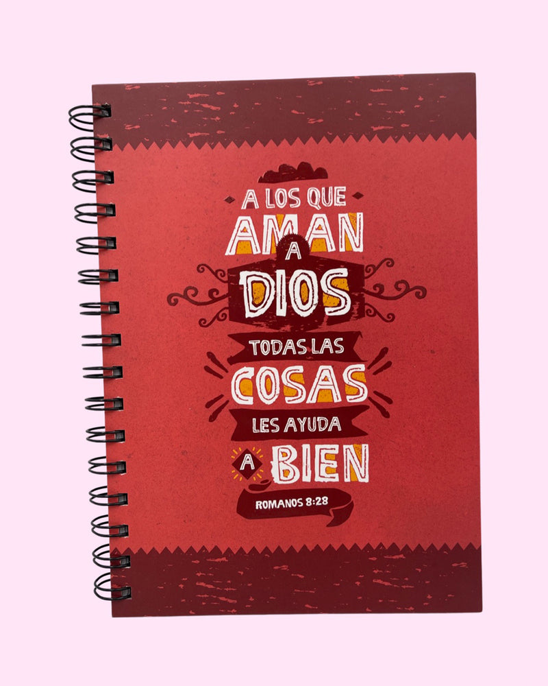 Cuaderno para tomar notas-A los que aman a Dios... Romanos 8: 28