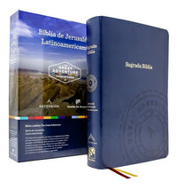 Biblia de Jerusalén Latinoamericana-Imitación piel azul, Católica
