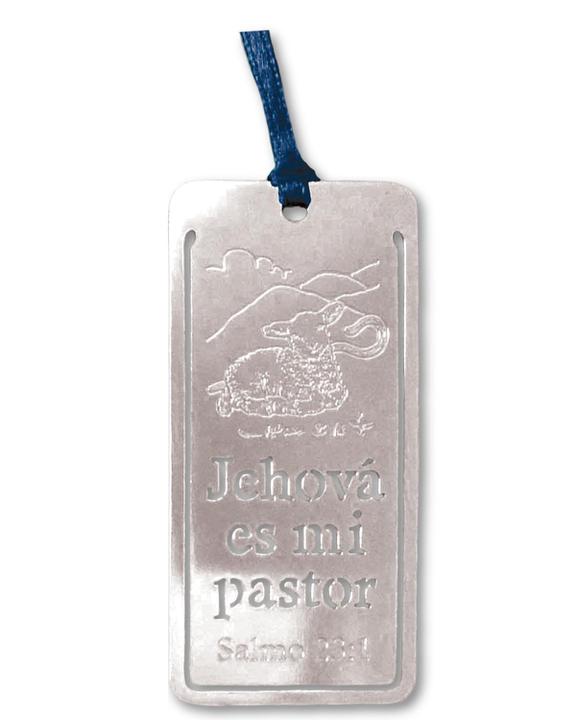 Separador Metálico Plateado "Jehova es mi pastor"
